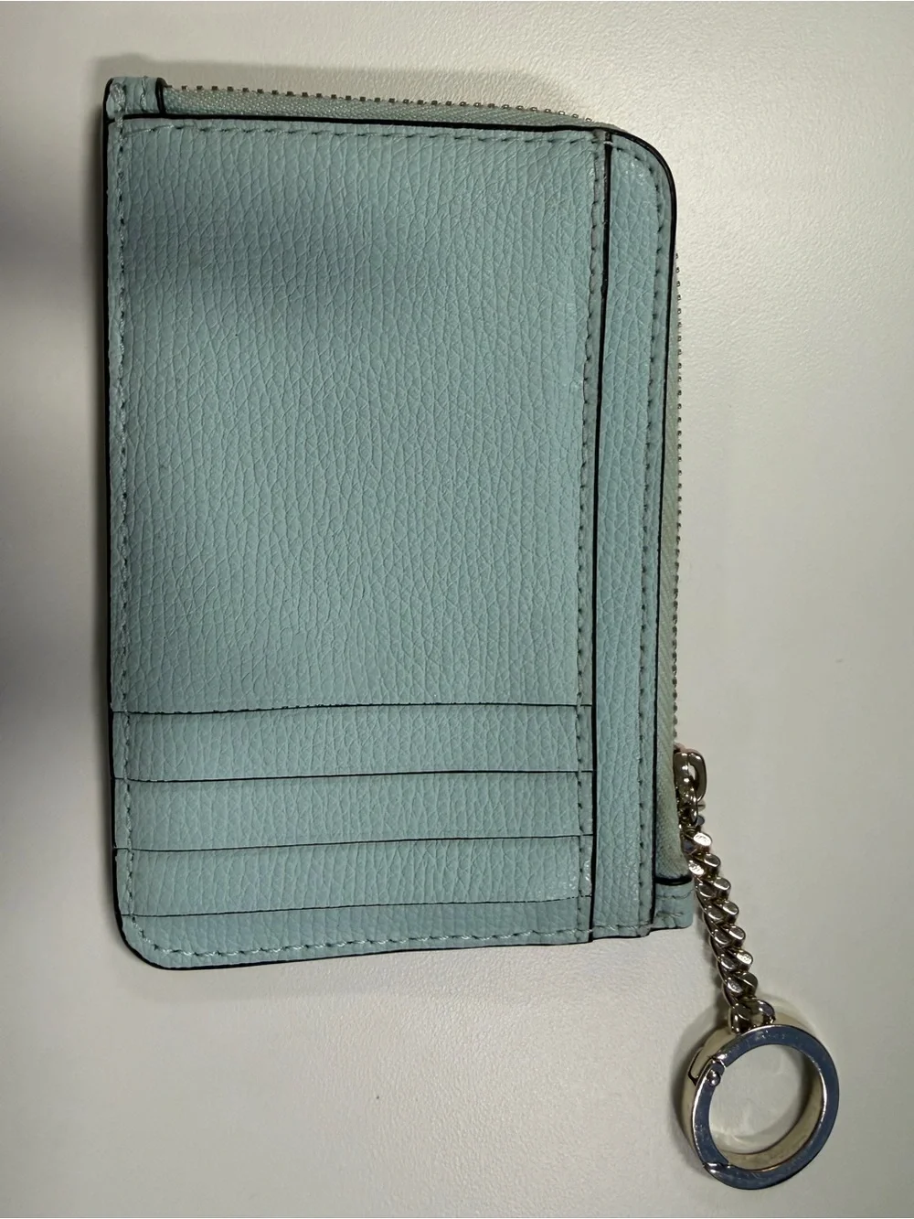 Kate Spade New York - Teal/Mint color - Zip Card Holder Keychain